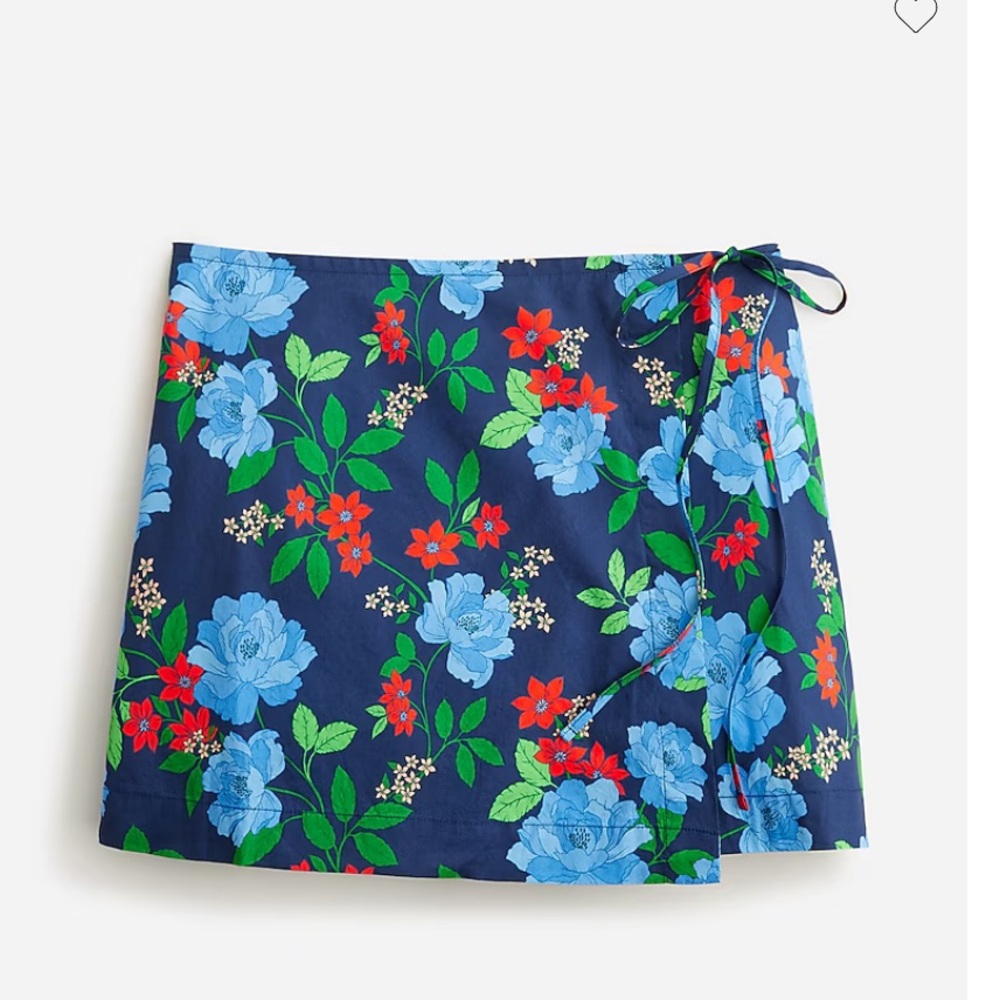 J Crew Cotton Poplin Peony Print Skort Size 6 NWT